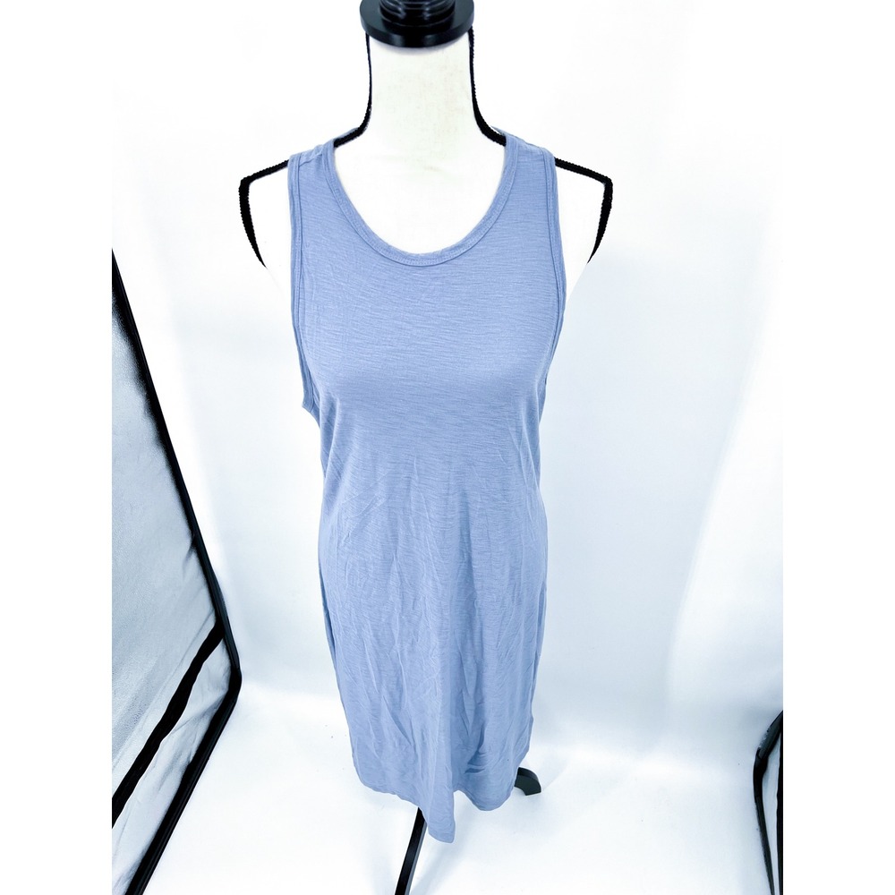 James Perse Standard Blue Cotton Modal Slub Tank Midi Dress Size 4 (XL)
